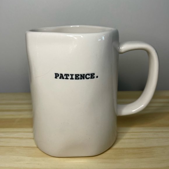 Rae Dunn Other - RAE DUNN Patience Coffee Mug Typewriter Font Collector new